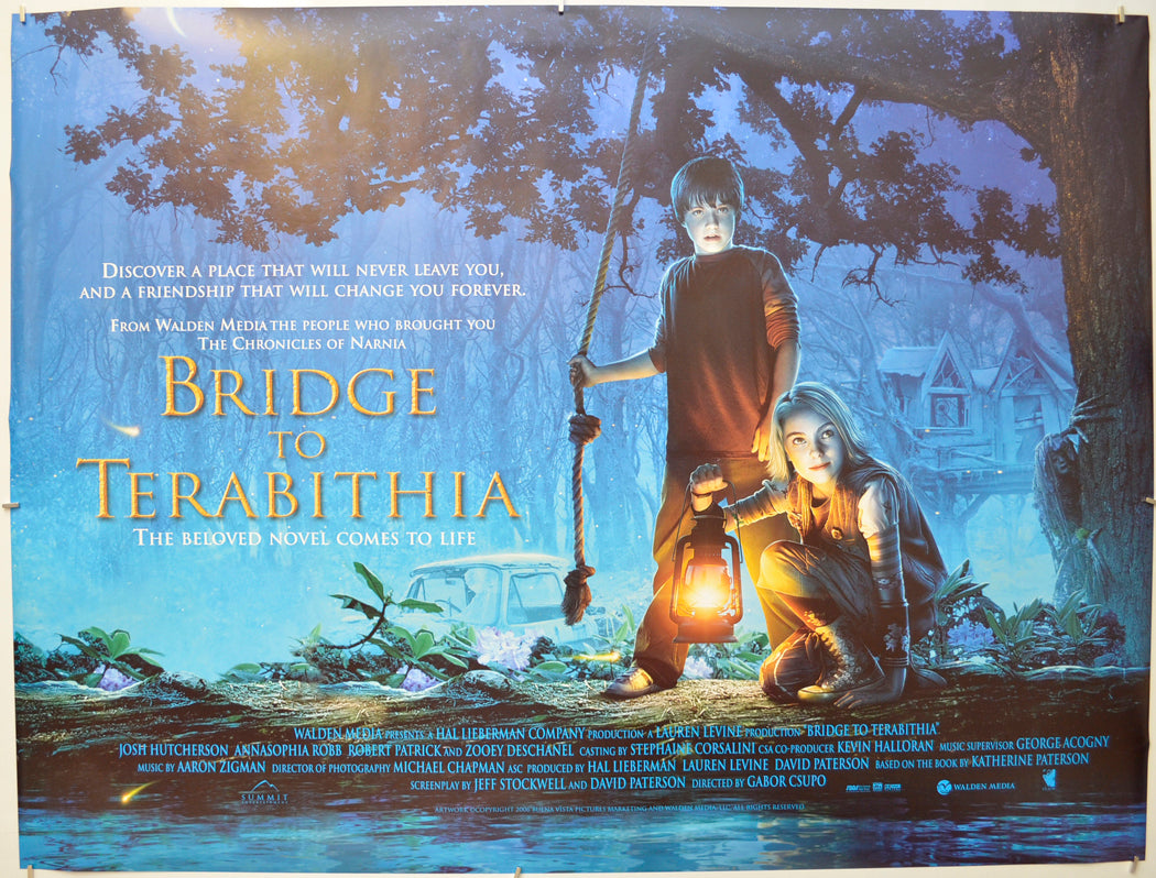 The Bridge To Terabithia Original Quad Poster - Film Poster - Movie Poster  