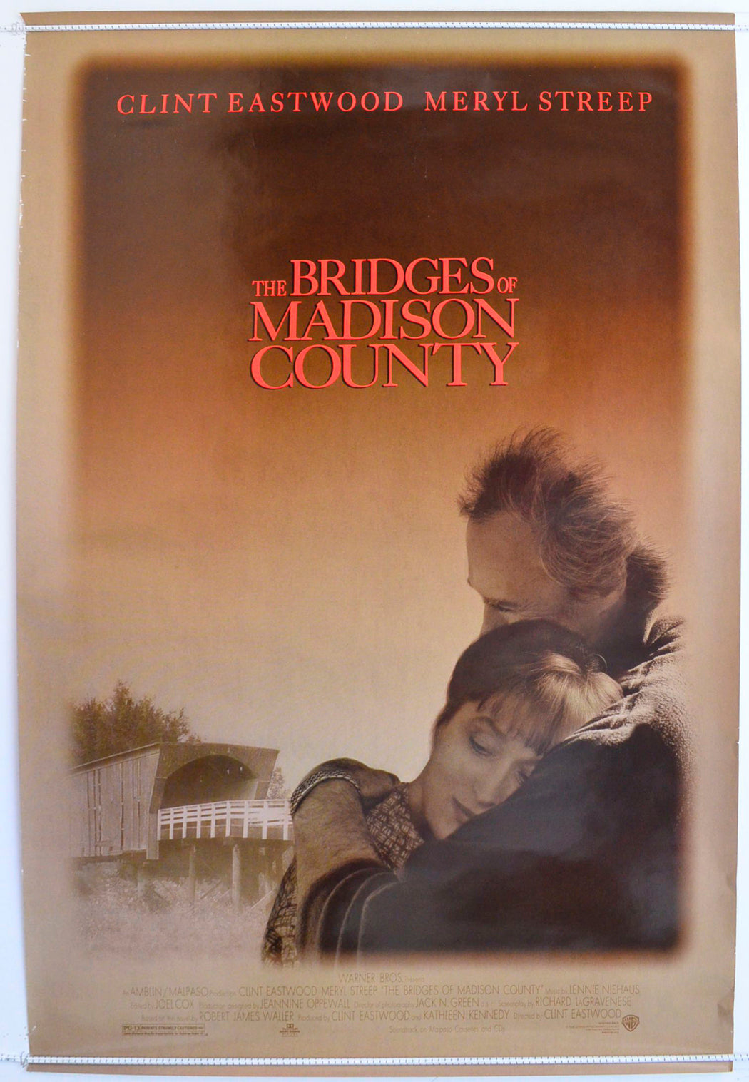 The Bridges Of Madison County  Original One Sheet Poster - Film Poster - Movie Poster 