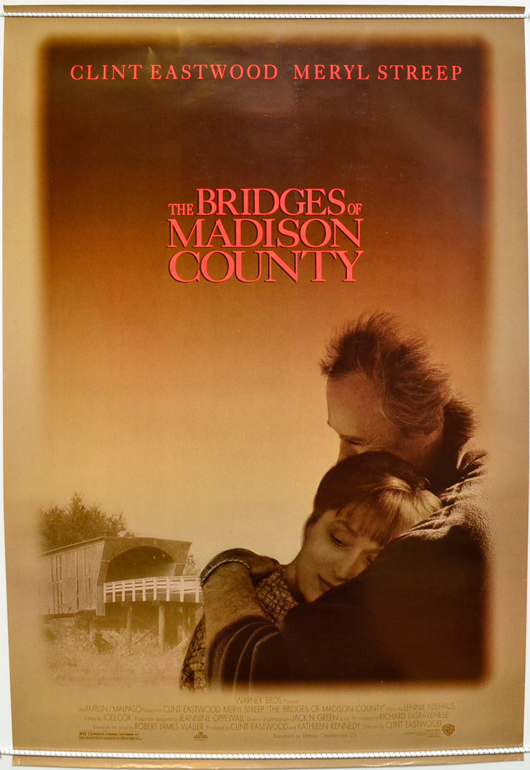 The Bridges Of Madison County Original One Sheet Poster - Film Poster - Movie Poster  