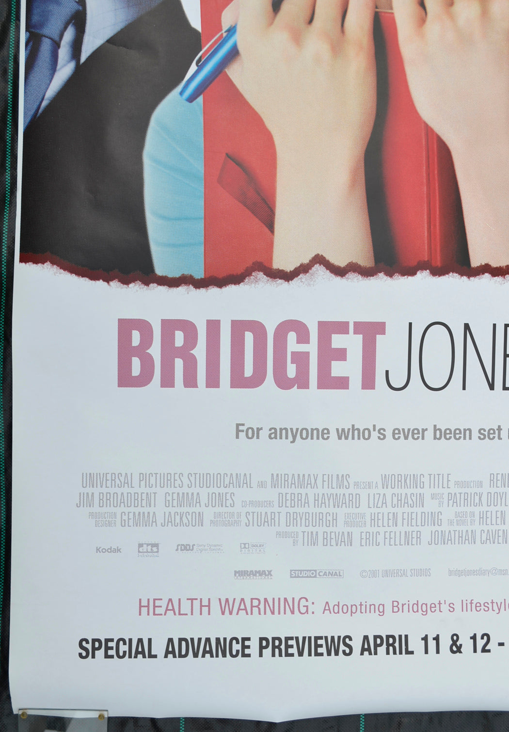 BRIDGET JONES’S DIARY (Bottom Left) Cinema Bus Stop Movie Poster 