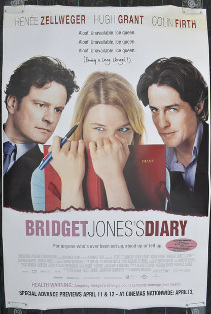 Bridget Jones’s Diary Original British 4 Sheet Poster - Film Poster - Movie Poster