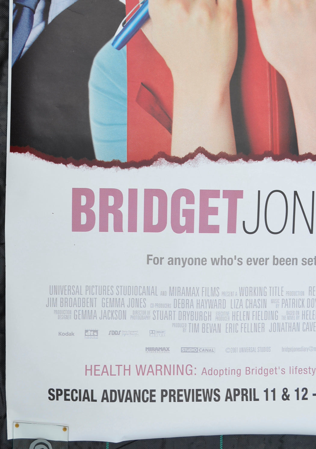 BRIDGET JONES’S DIARY (Bottom Left) Cinema Bus Stop Movie Poster 