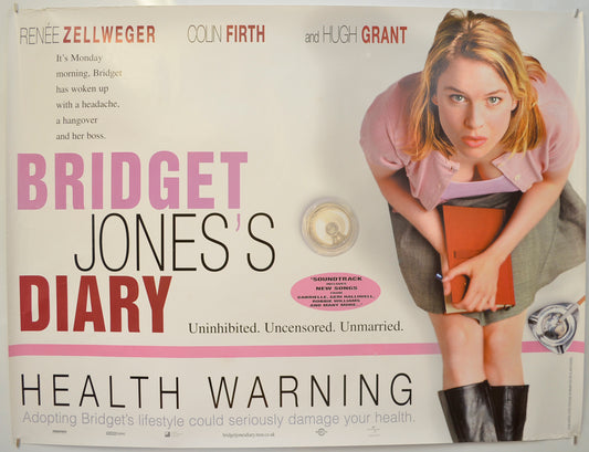 Bridget Jones's Diary  (Teaser / Advance Version) Original Quad Poster - Film Poster - Movie Poster  