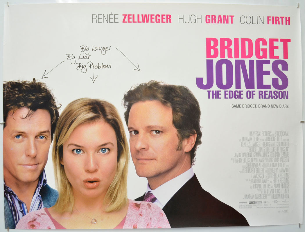 Bridget Jones : The Edge Of Reason Original Quad Poster - Film Poster - Movie Poster