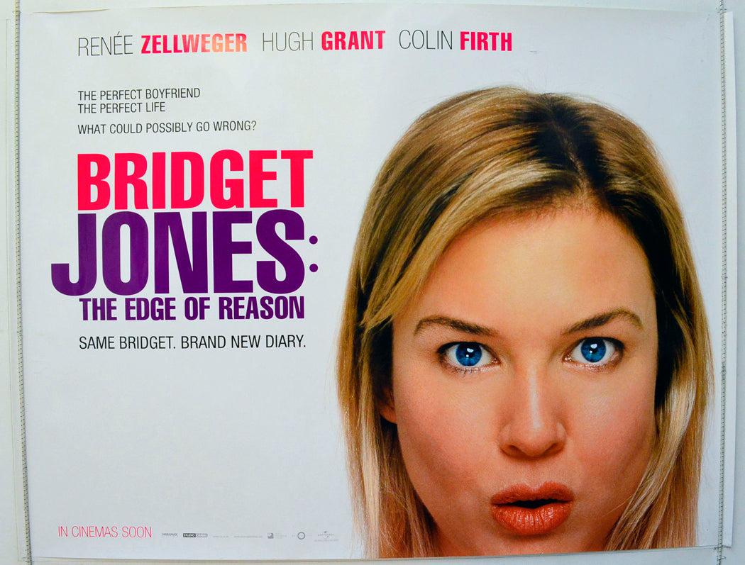 Bridget Jones : The Edge Of Reason  (Teaser / Advance Version)   Original British Quad Poster - Film Poster - Movie Poster 