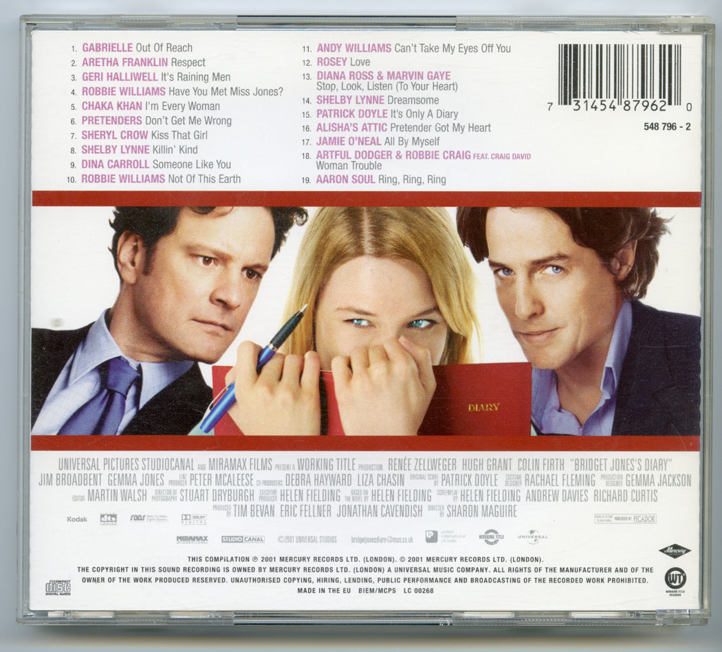 BRIDGET JONES’S DIARY Original CD Soundtrack (back) 