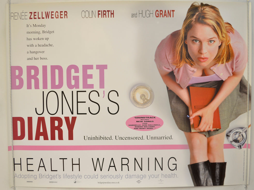 Bridget Jones's Diary  (Teaser / Advance Version)   Original Quad Poster - Film Poster - Movie Poster