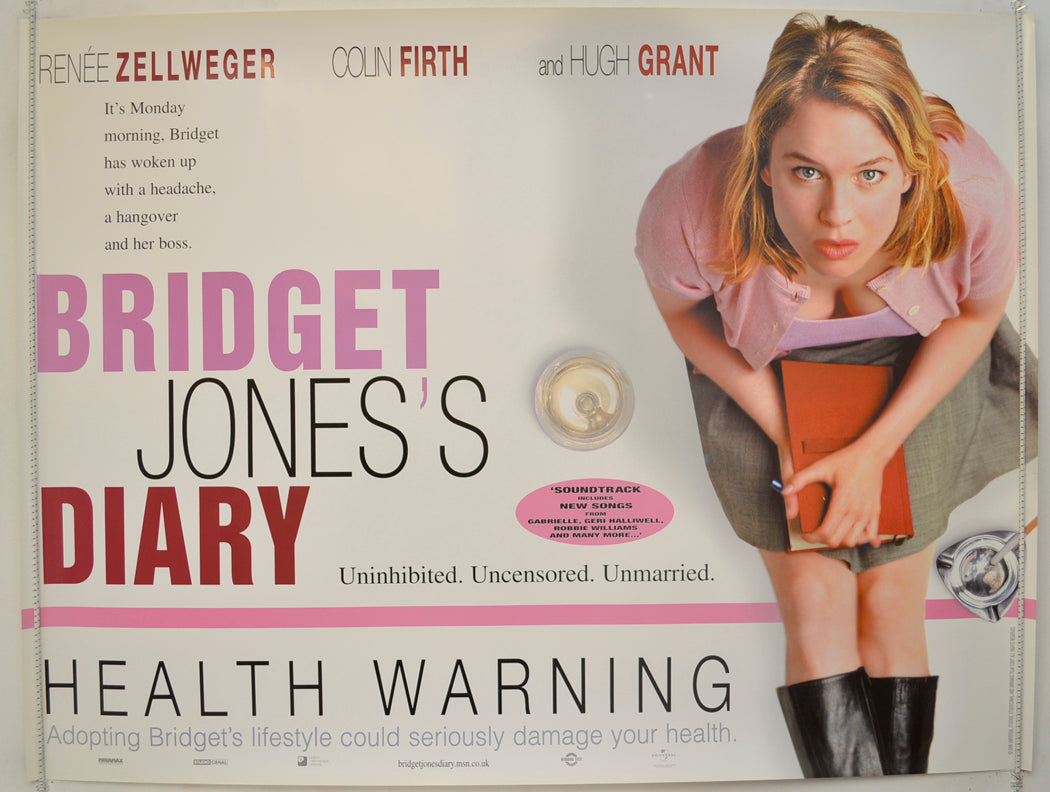 Bridget Jones's Diary  (Teaser / Advance Version)   Original Quad Poster - Film Poster - Movie Poster