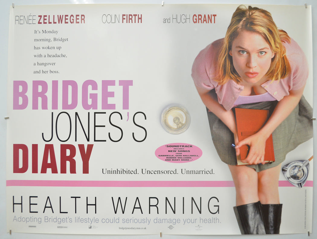 Bridget Jones’s Diary (Teaser / Advance Version)Original Quad Poster - Film Poster - Movie Poster