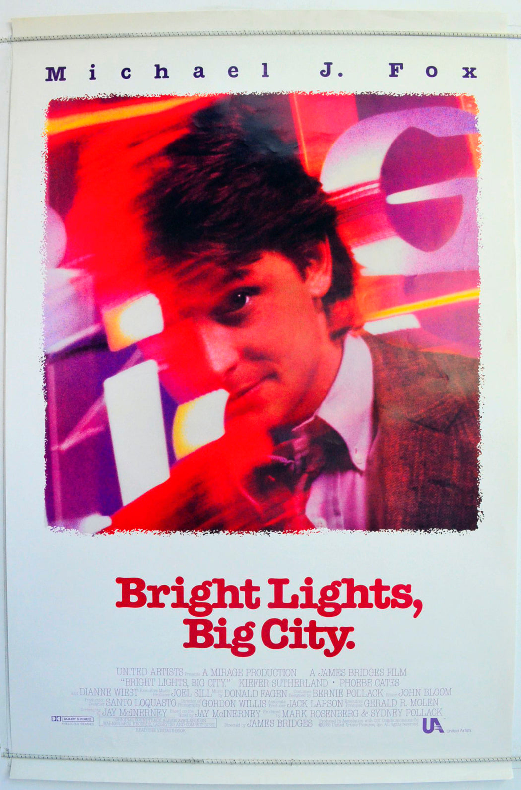 Bright Lights, Big City Original One Sheet Poster - Film Poster - Movie Poster 