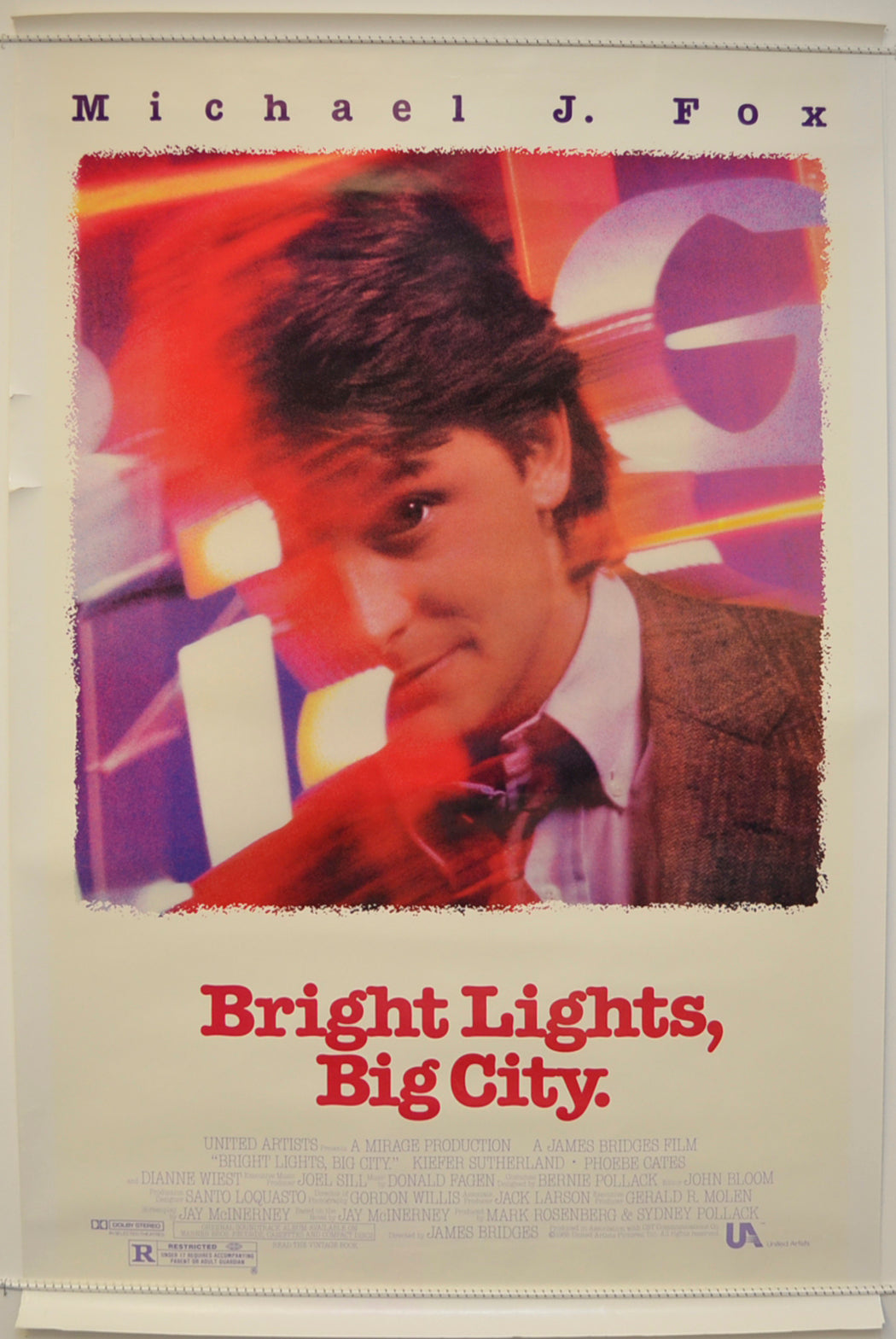 Bright Lights, Big City  Original One Sheet Poster - Film Poster - Movie Poster 