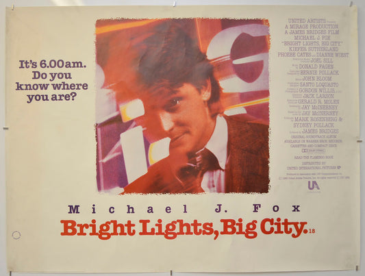 Bright Lights Big City Original Quad Poster - Film Poster - Movie Poster