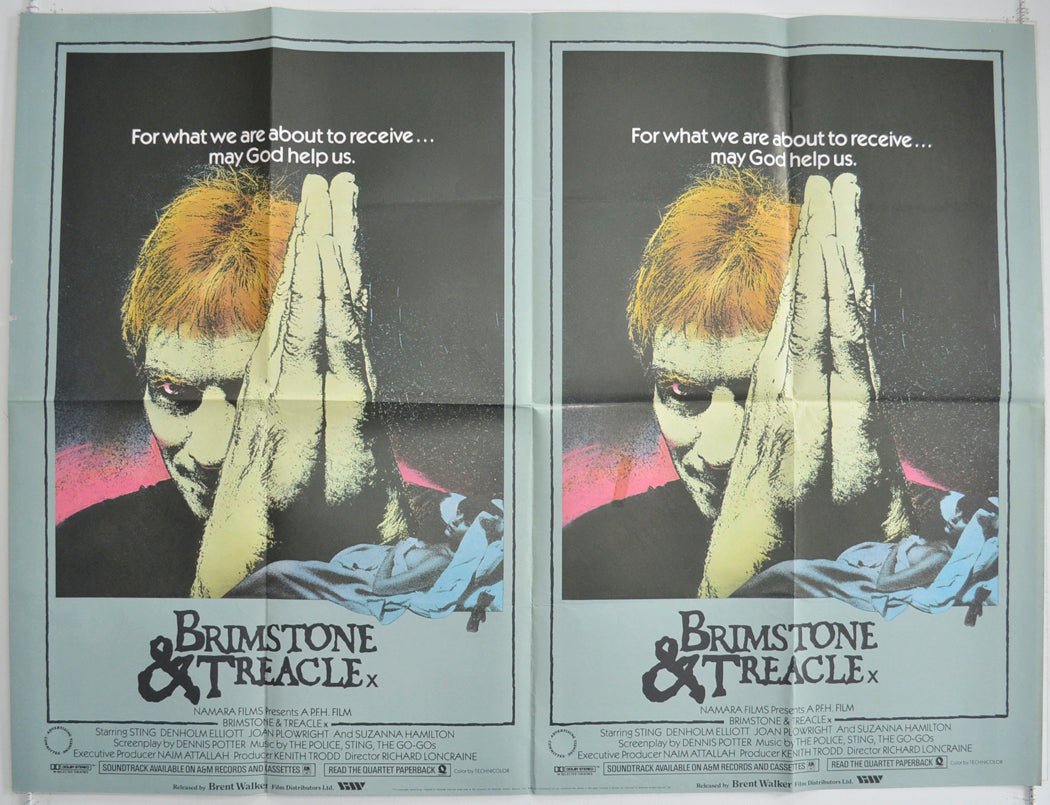 Brimstone And Treacle  Original British Quad Poster - Film Poster - Movie Poster 