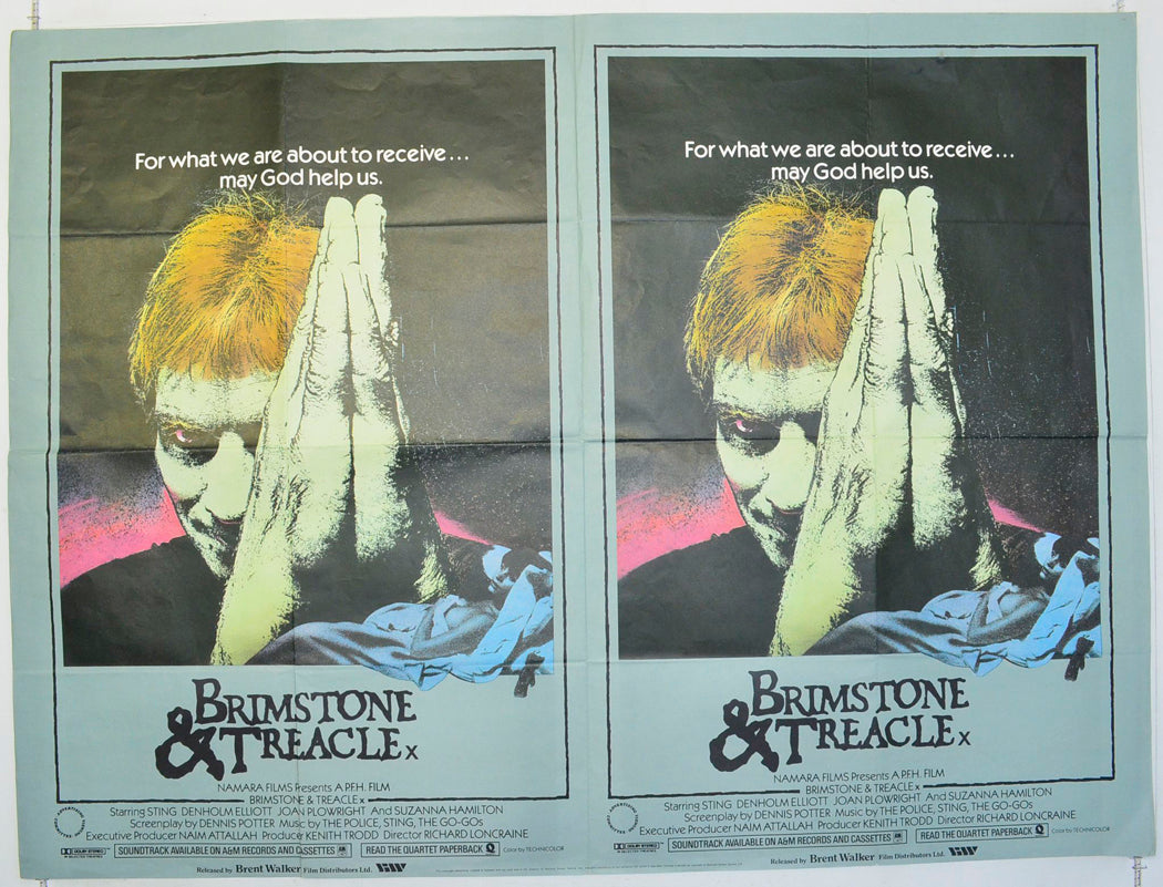 Brimstone And Treacle  Original British Quad Poster - Film Poster - Movie Poster