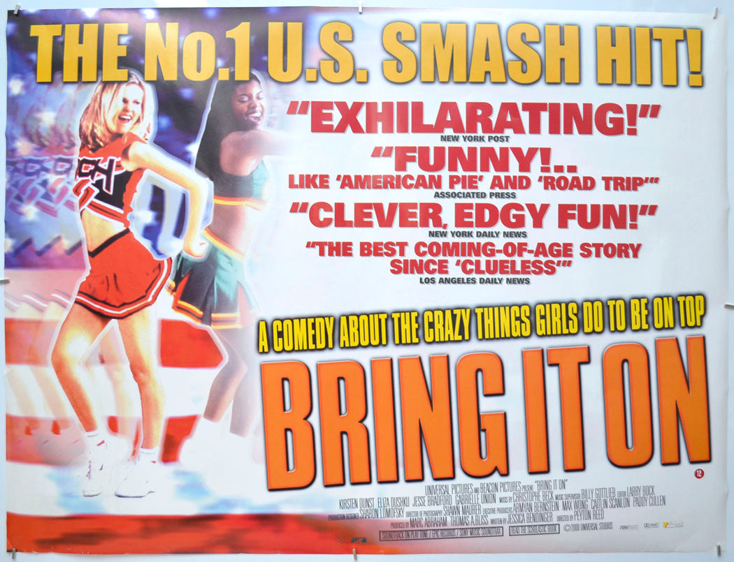 Bring It On Original Quad Poster - Film Poster - Movie Poster