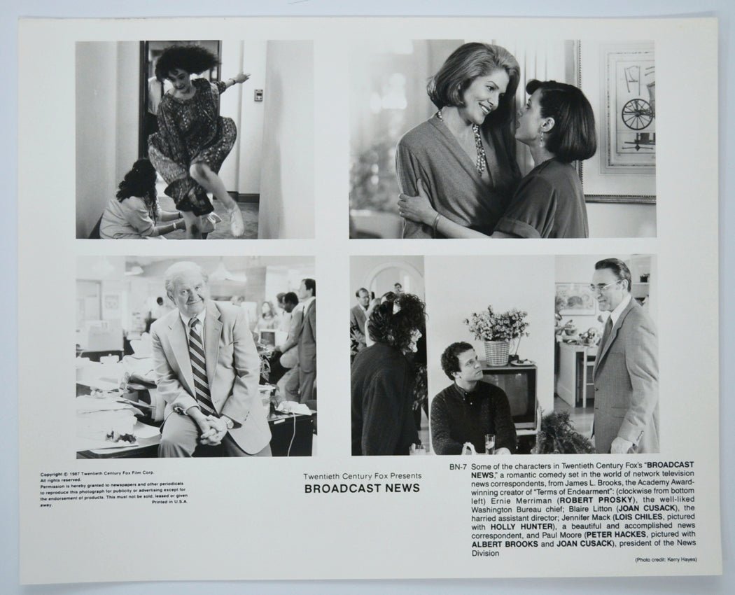 BROADCAST NEWS (Still 2) Cinema Black and White Press Stills 