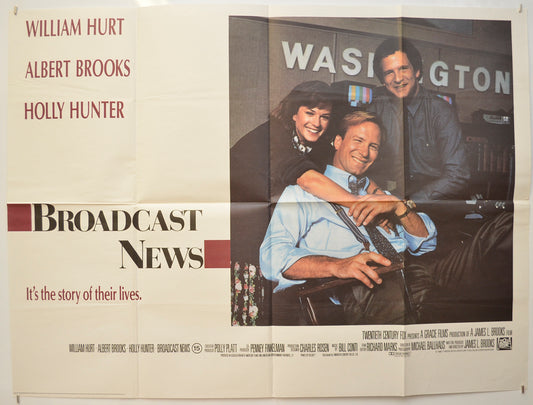 Broadcast News Original Quad Poster - Film Poster - Movie Poster