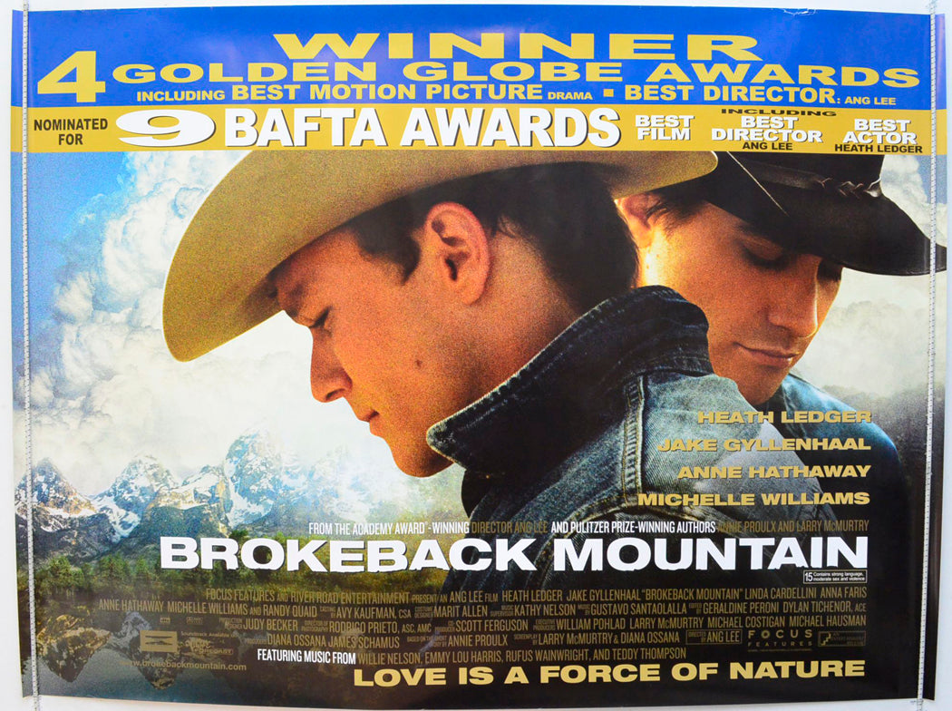 Brokeback Mountain  (Awards Version)   Original British Quad Poster - Film Poster - Movie Poster 