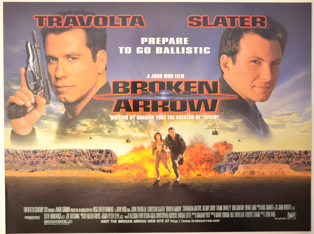 Broken Arrow Original Mini Quad Poster - Film Poster - Movie Poster