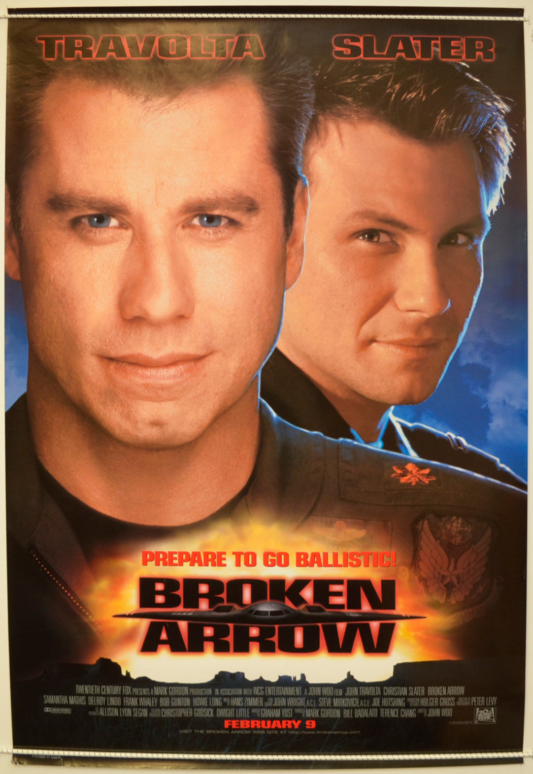 Broken Arrow  Original One Sheet Poster - Film Poster - Movie Poster 