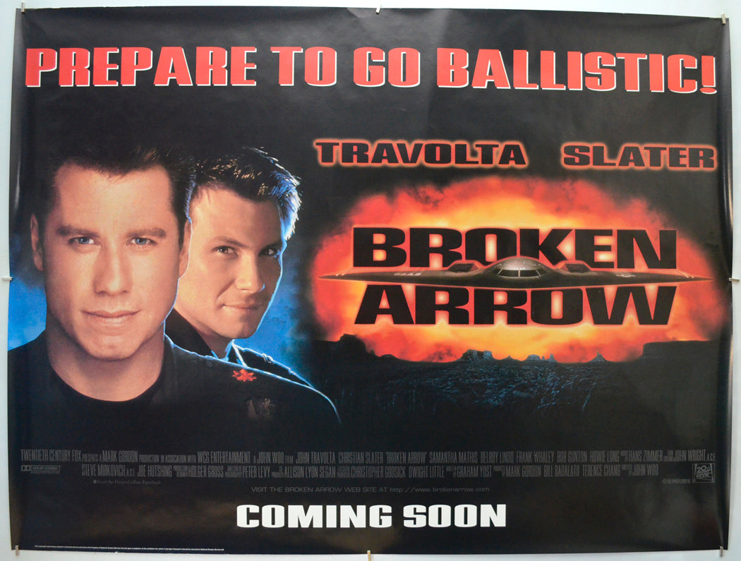 Broken Arrow (Teaser / Advance Version) Original Quad Poster - Film Poster - Movie Poster