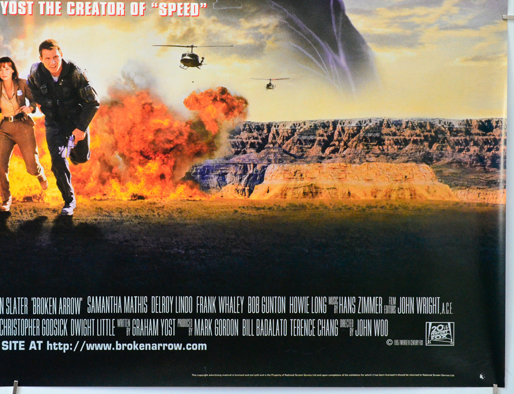 Broken Arrow (Bottom Right) Cinema Quad Movie Poster 