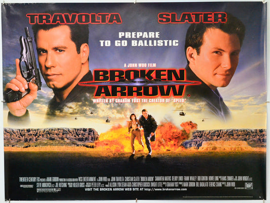 Broken Arrow - Original Quad Poster - Film Poster - Movie Poster