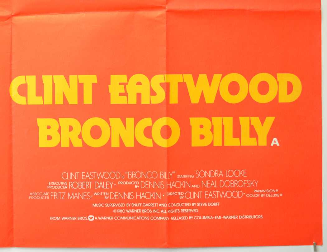 BRONCO BILLY (Bottom Right) Cinema Quad Movie Poster 