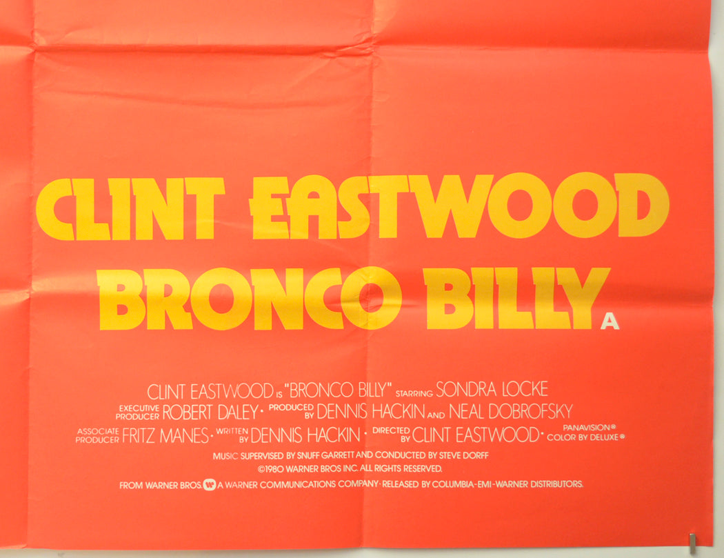 BRONCO BILLY (Bottom Right) Cinema Quad Movie Poster 