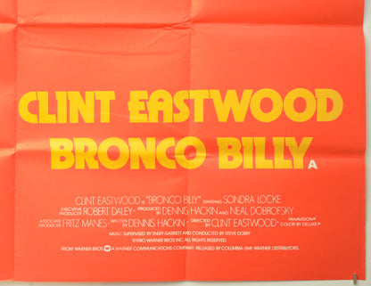 BRONCO BILLY (Bottom Right) Cinema Quad Movie Poster 