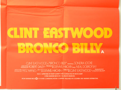 BRONCO BILLY (Bottom Right) Cinema Quad Movie Poster 