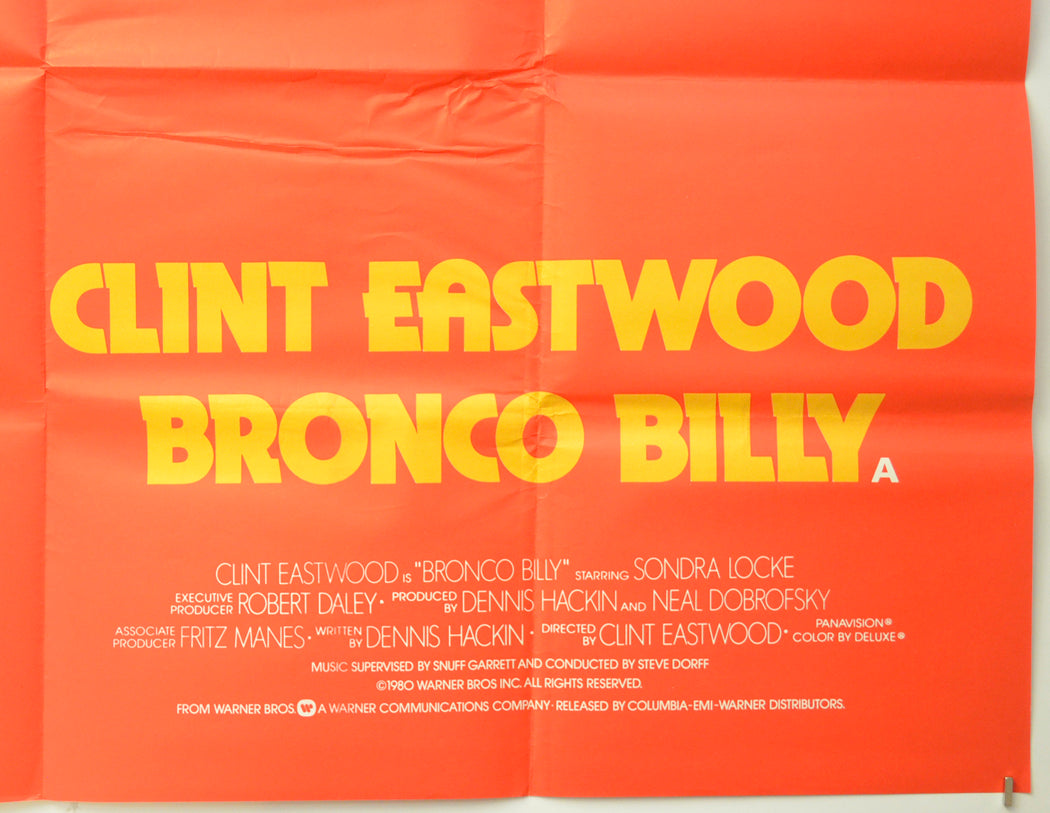 BRONCO BILLY (Bottom Right) Cinema Quad Movie Poster 