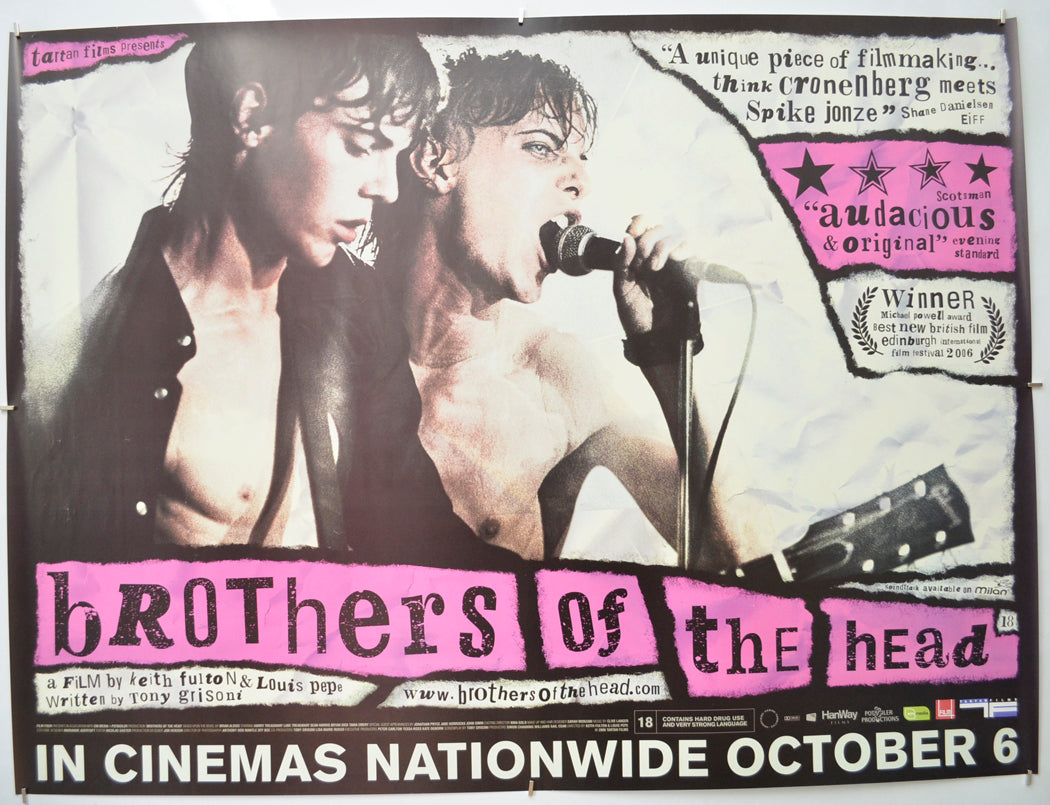 Brothers Of The Head Original Quad Poster - Film Poster - Movie Poster  