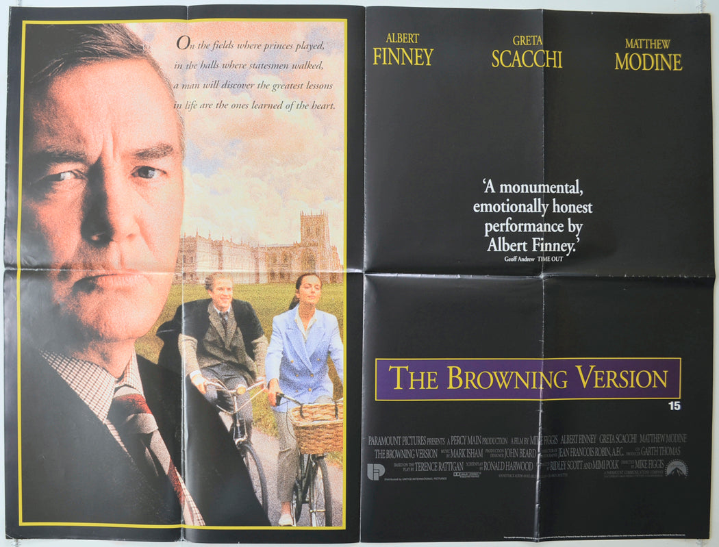 The Browning Version   Original Quad Poster - Film Poster - Movie Poster 