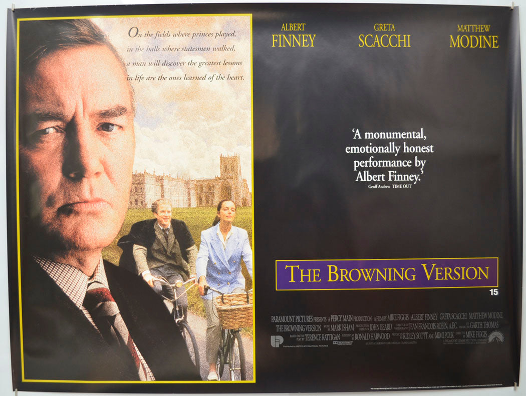 The Browning Version Original Quad Poster - Film Poster - Movie Poster