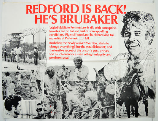 Brubaker  (Photo Montage Version)   Original Quad Poster - Film Poster - Movie Poster  