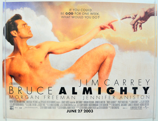 Bruce Almighty Original Quad Poster - Film Poster - Movie Poster  