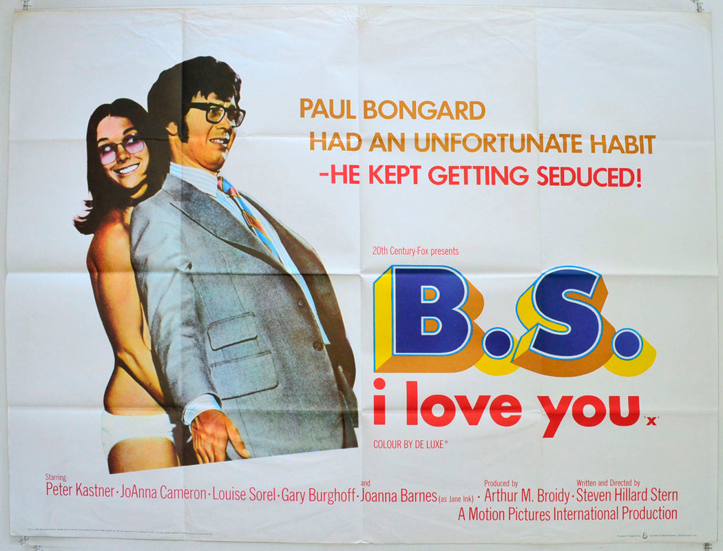 B.S. I Love You Original British Quad Poster - Film Poster - Movie Poster 