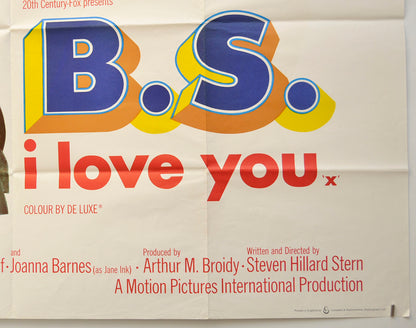 B.S. I LOVE YOU (Bottom Right) Cinema Quad Movie Poster 