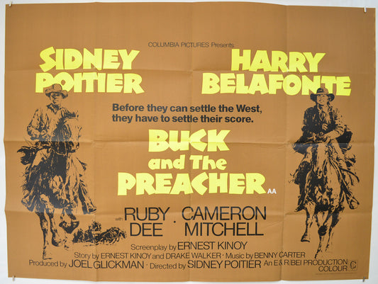 Buck And The Preacher  Original Quad Poster - Film Poster - Movie Poster