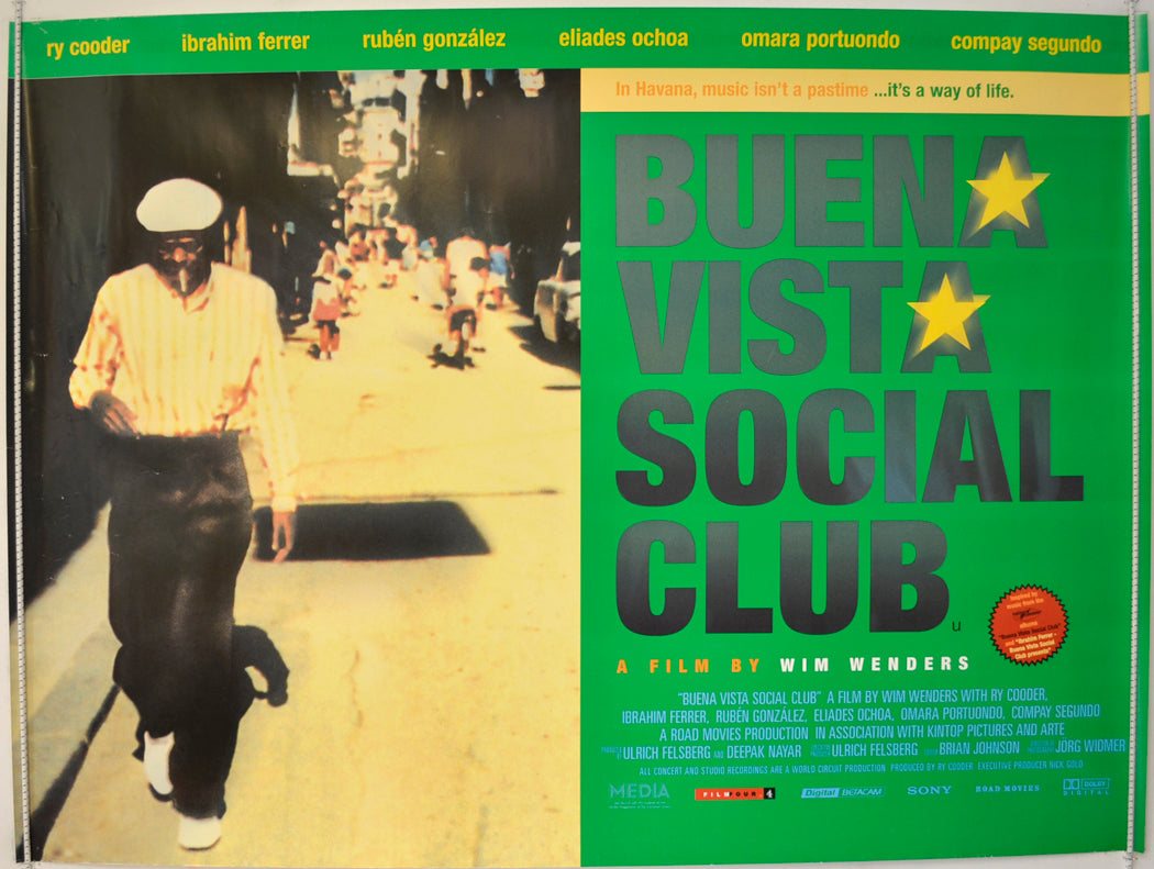 Buena Vista Social Club   Original Quad Poster - Film Poster - Movie Poster 