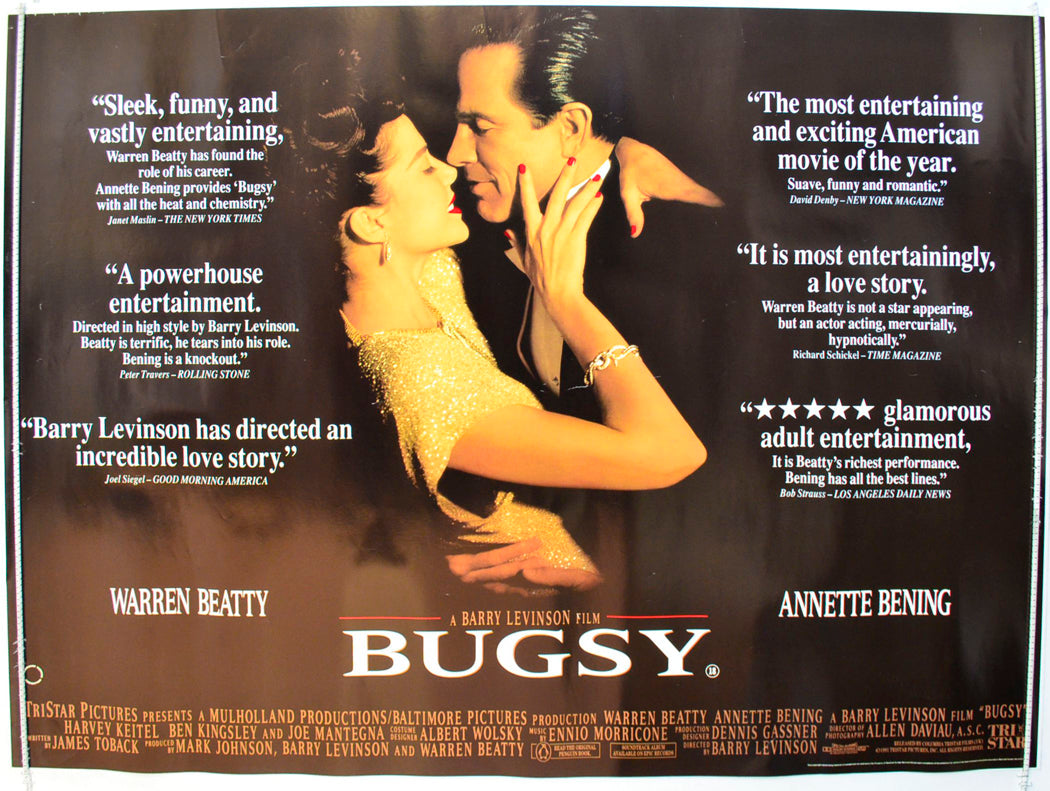 Bugsy  Original British Quad Poster - Film Poster - Movie Poster