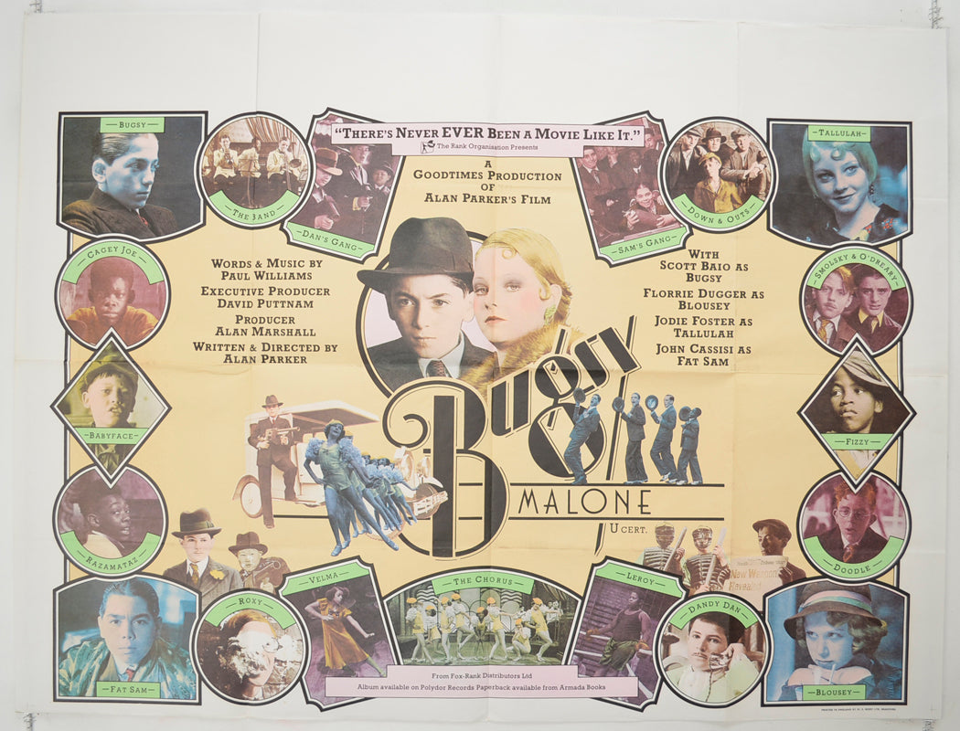 Bugsy Malone  Original Quad Poster - Film Poster - Movie Poster