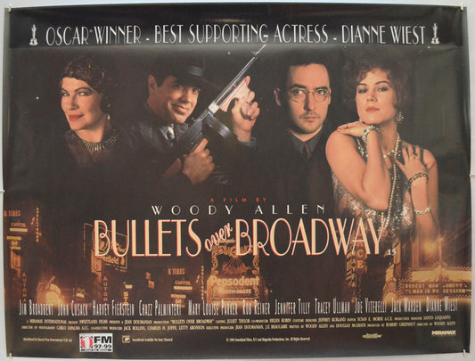 Bullets Over Broadway  Original Quad Poster - Film Poster - Movie Poster