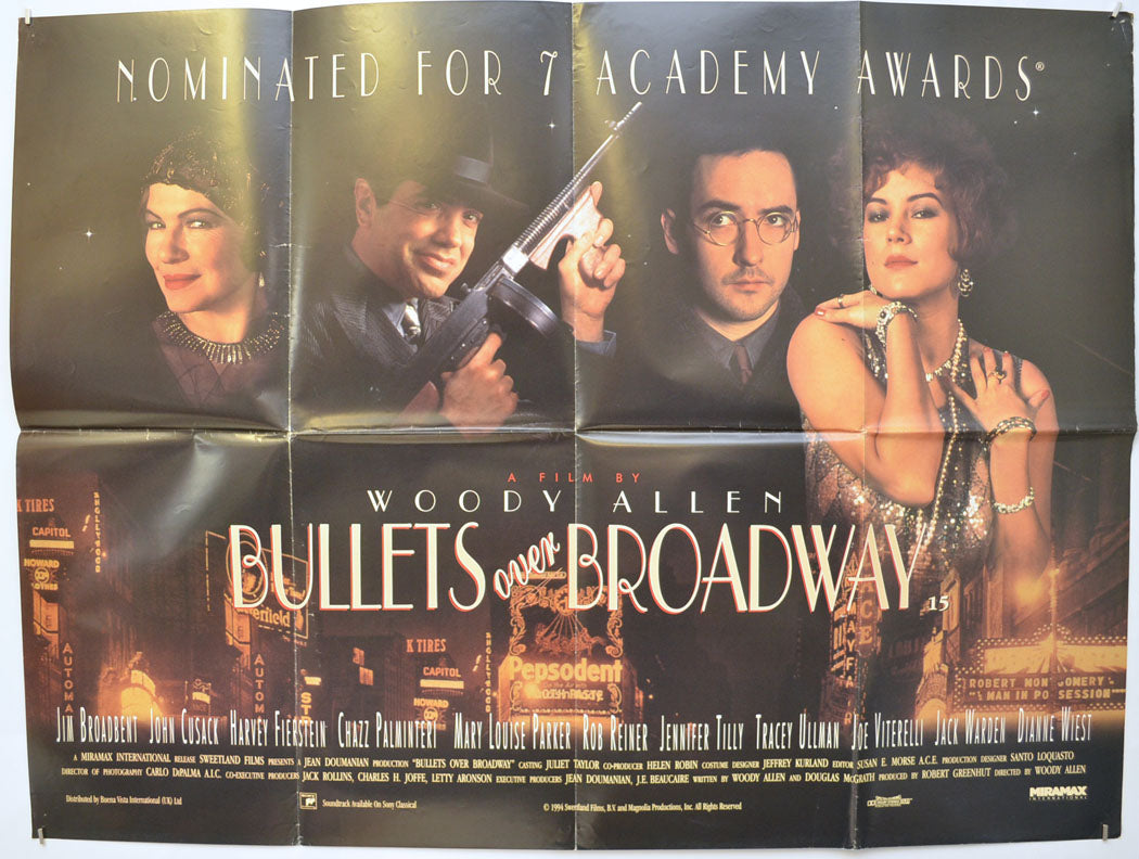 Bullets Over Broadway  Original Quad Poster - Film Poster - Movie Poster