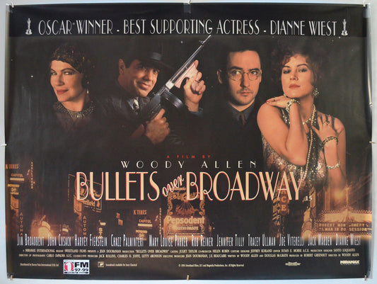 Bullets Over Broadway  Original Quad Poster - Film Poster - Movie Poster