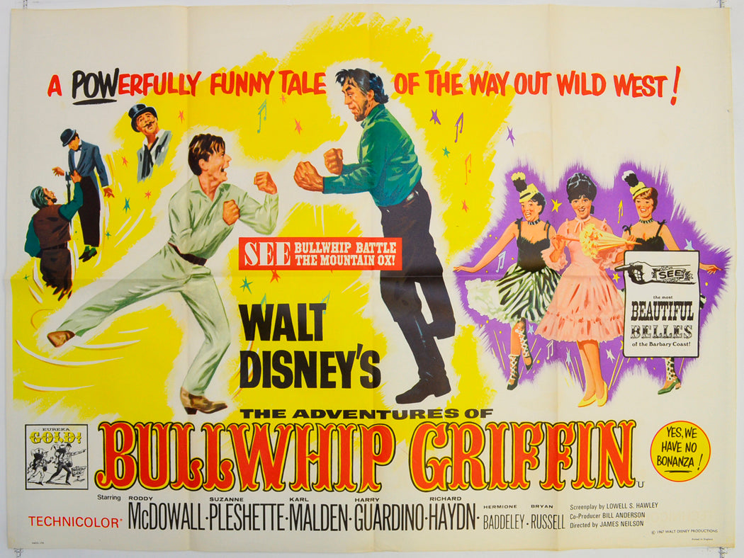 The Adventures Of Bullwhip Griffin Original Quad Poster - Film Poster - Movie Poster  