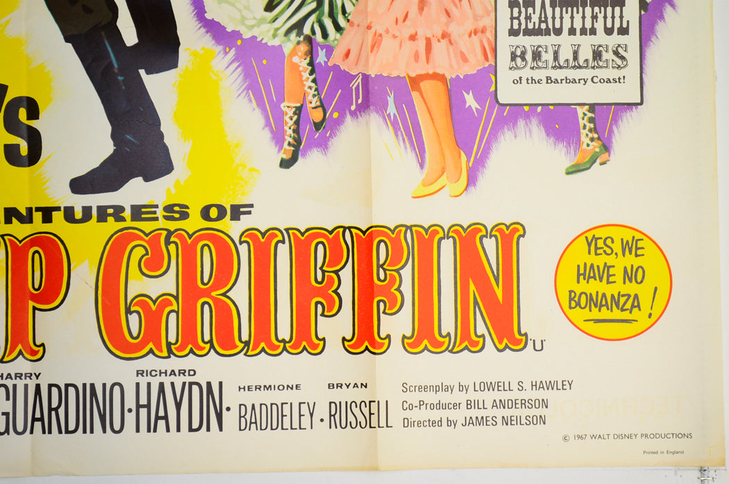 THE ADVENTURES OF BULLWHIP GRIFFIN (Bottom Right) Cinema Quad Movie Poster 