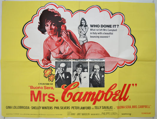 Buona Sera, Mrs Campbell  (Two Colour Version)  Original Quad Poster - Film Poster - Movie Poster 