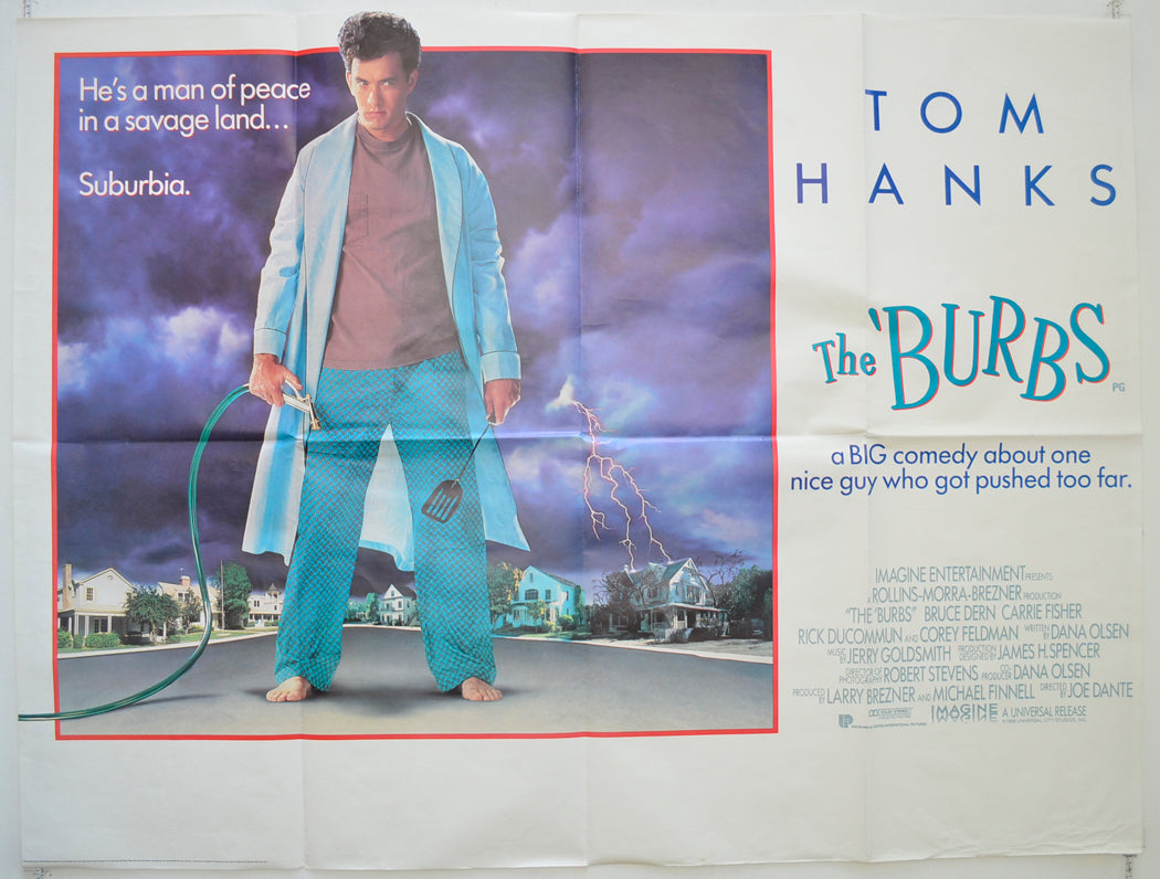 The 'Burbs  Original British Quad Poster - Film Poster - Movie Poster 